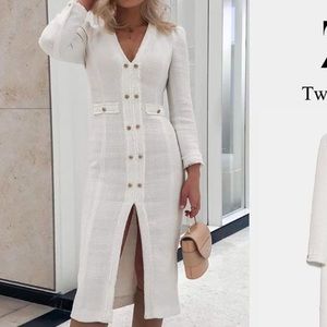 Zara Tweed Midi Dress *new with tags*